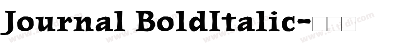 Journal BoldItalic字体转换